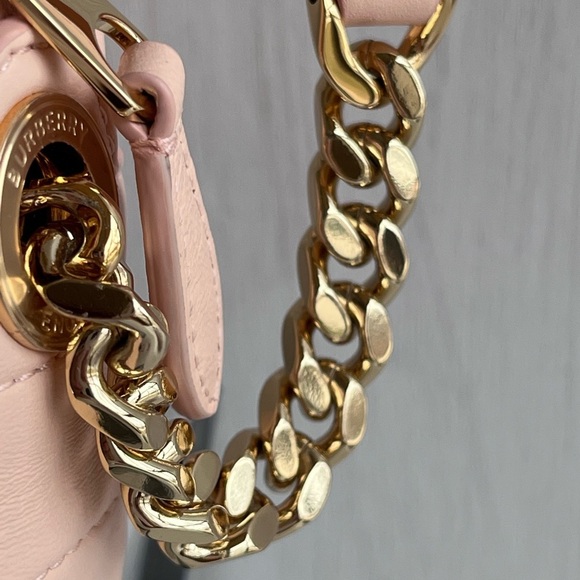 BURBERRY Mini Lola Quilted Leather Camera Bag Peach Pink - Picture 10 of 13